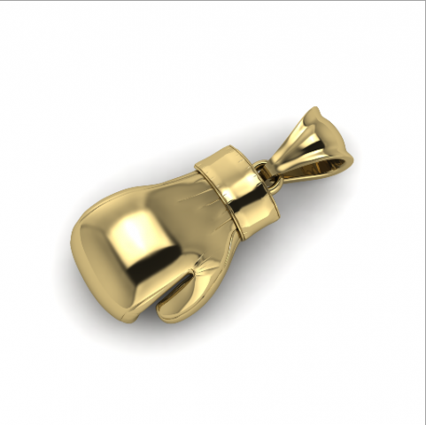 133 Pendant in the form of a boxing glove 3D Baskı Modeli .c4d .max .obj .3ds .fbx .stl .blend 