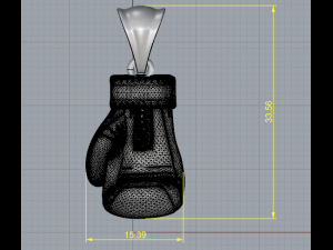 133 Pendant in the form of a boxing glove 3D Baskı Modeli