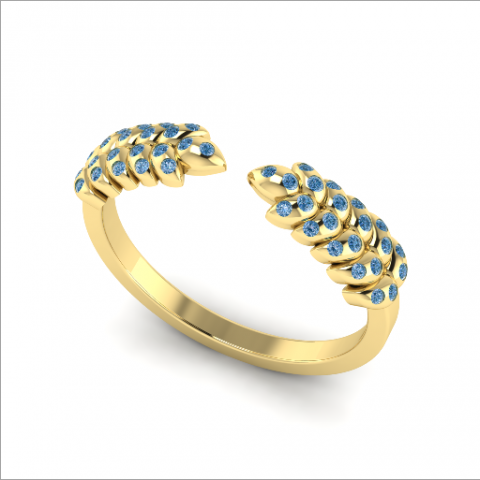 139 Ring for women Wheat ears Modèles 3D en vedette .c4d .max .obj .3ds .fbx .stl .blend 