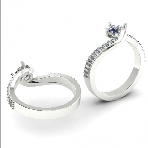 140 Ring for women 3D प्रिंट मॉडल .c4d .max .obj .3ds .fbx .stl .blend 