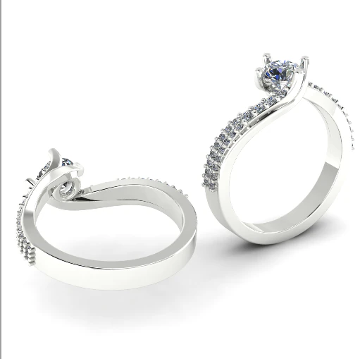 140 Ring for women 3D Print Model .c4d .max .obj .3ds .fbx .stl .blend 