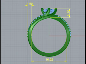140 Ring for women 3D Print Model