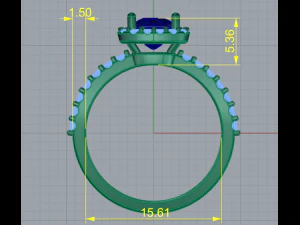 148 Beautiful ring for women 3D Print Model