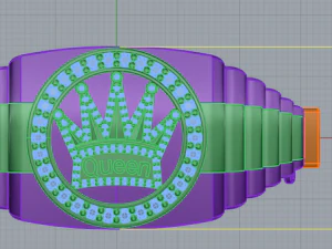 158 Bracelet queen 3D Print Model