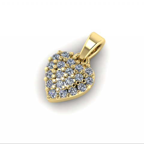 166 Pendant in the form of a heart 3D Print Model .c4d .max .obj .3ds .fbx .stl .blend 