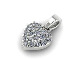 166 Pendant in the form of a heart 3D Print Model