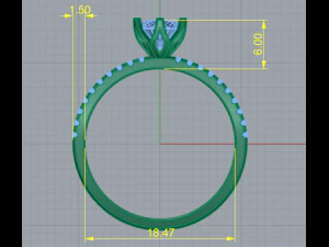 169 Ring for women 3D Print Model