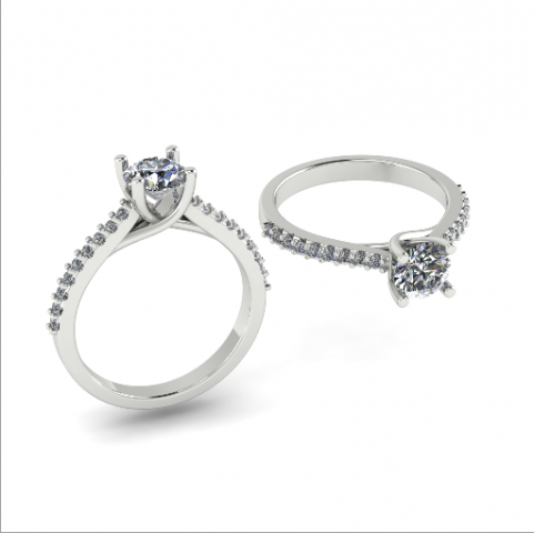 177 Engagement ring 3D Принт Модель .c4d .max .obj .3ds .fbx .stl .blend 