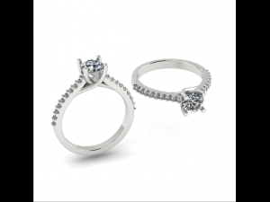 177 Engagement ring 3D Print Model