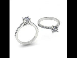 177 Engagement ring 3D Print Model