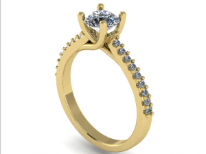 177 Engagement ring 3D Print Model