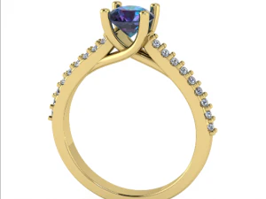 177 Engagement ring 3D Print Model