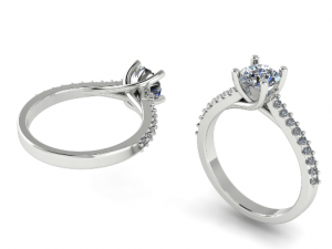 177 Engagement ring 3D Принт Модель