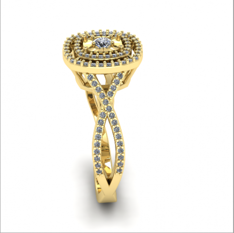 180 Beautiful ring gift for women Modelo de Impressão 3D .c4d .max .obj .3ds .fbx .stl .blend 