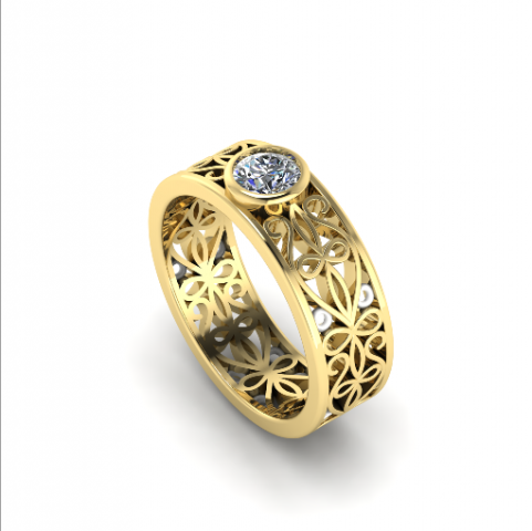 184 Beautiful ring with patterns for women 3D Druckmodell .c4d .max .obj .3ds .fbx .stl .blend