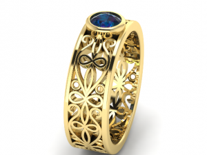 184 Beautiful ring with patterns for women 3D Druckmodell