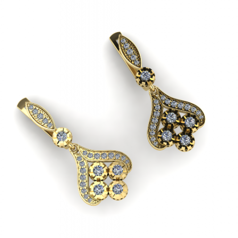 185 Beautiful earrings for women 3D 프린트 모델 .c4d .max .obj .3ds .fbx .stl .blend 