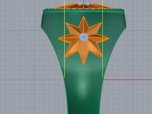 188 Mens ring with a star 3D Druckmodell