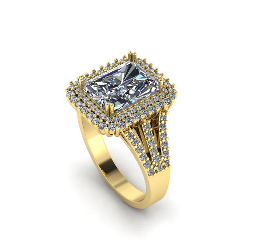 189 Womens ring with a large stone 3D Print Model .c4d .max .obj .3ds .fbx .stl .blend 