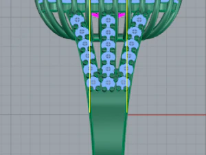 189 Womens ring with a large stone 3D Print Model
