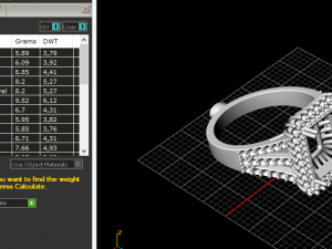 189 Womens ring with a large stone 3D Print Model