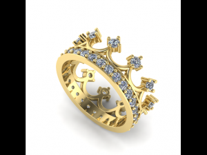 190 Crown ring 3D Print Model