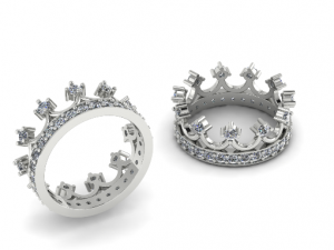 190 Crown ring 3D Print Model