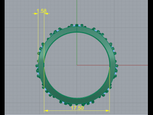 190 Crown ring 3D Print Model