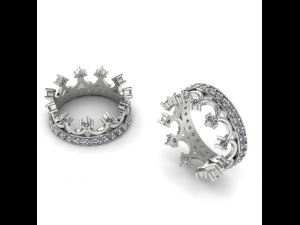 190 Crown ring 3D Print Model