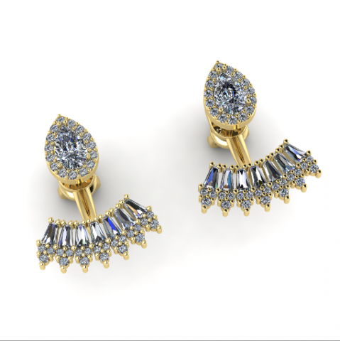 193 Beautiful earrings for women 3D प्रिंट मॉडल .c4d .max .obj .3ds .fbx .stl .blend 