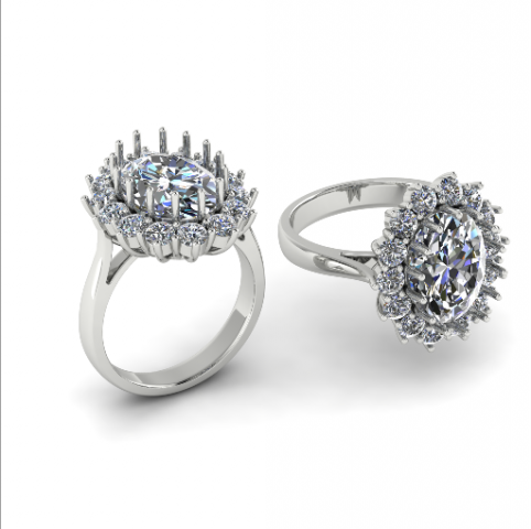 195 Beautiful ring for women Modello di stampa 3D .c4d .max .obj .3ds .fbx .stl .blend 