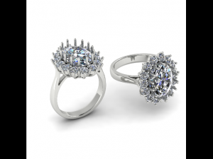 195 Beautiful ring for women 3D Print Model