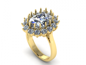 195 Beautiful ring for women Modello di stampa 3D