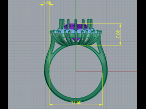 195 Beautiful ring for women Modello di stampa 3D
