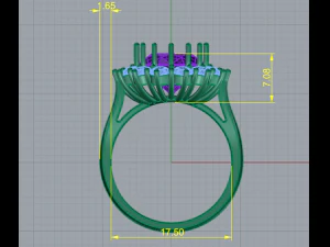 195 Beautiful ring for women 3D Print Model