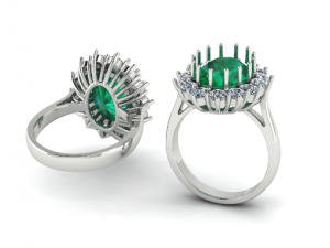 195 Beautiful ring for women Modello di stampa 3D