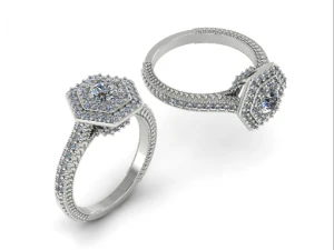 200 Hexagon ring 3D Print Model