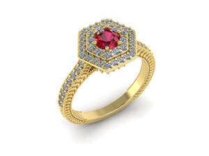 200 Hexagon ring 3D 프린트 모델
