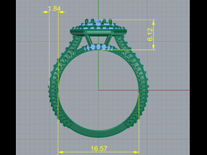 200 Hexagon ring 3D 프린트 모델