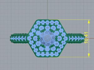 200 Hexagon ring 3D 프린트 모델