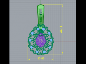 202 Earrings with hearts 3D Print Model