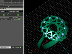 203 Ring with hearts 3D Print Model