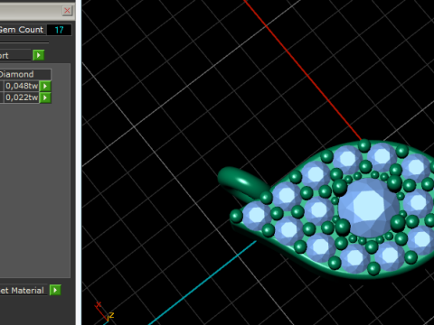 208 Pendant in the form of eyes 3D Принт Модель