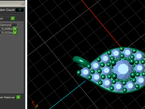 208 Pendant in the form of eyes 3D Print Model