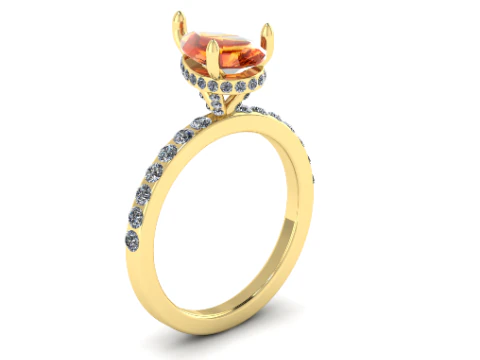 211 Ring for women 3D Print Model