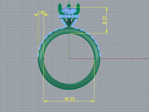 211 Ring for women 3D Print Model