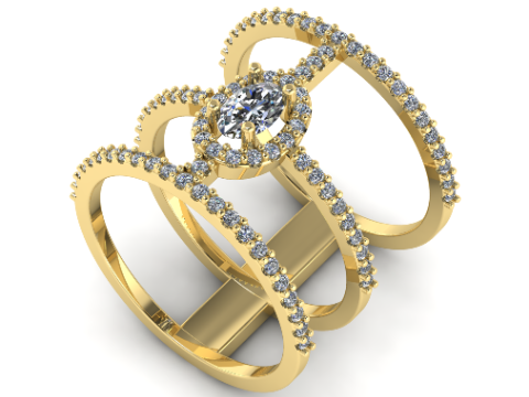 213 Female ring Modèles 3D en vedette