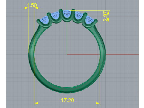 214 Жіноча обручка 3D Принт Модель
