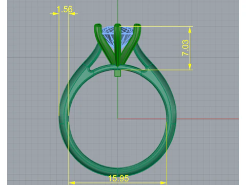 215 Ring for women 3D Print Model