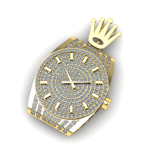216 Pendant in the form of a Roleix watch 3D-Druckmodell .c4d .max .obj .3ds .fbx .stl .blend 